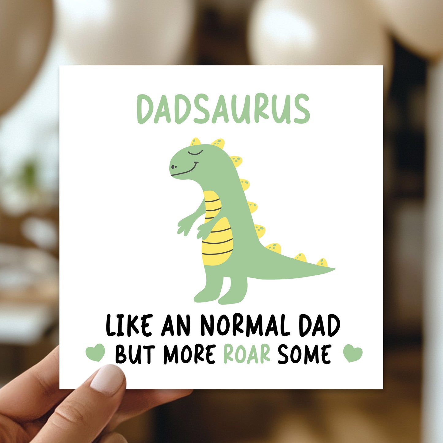 Dad Birthday Card for Her Dadsaurus Fathers Day Card For Dad