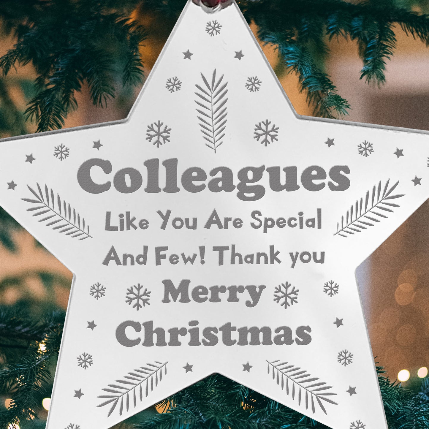 Colleague Christmas Gift Engraved Star Colleague Gift Funny Gift