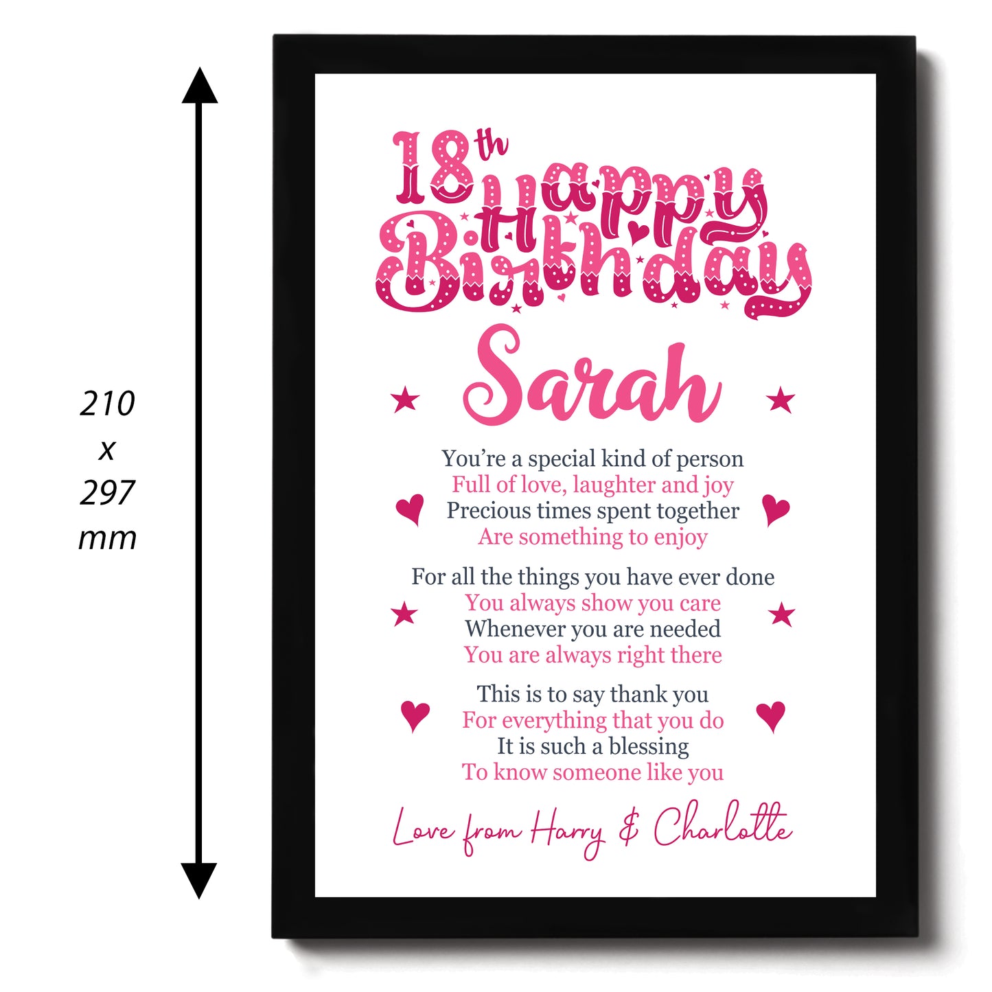 PERSONALISED 18th Birthday Gifts For Her Gift For Daughter