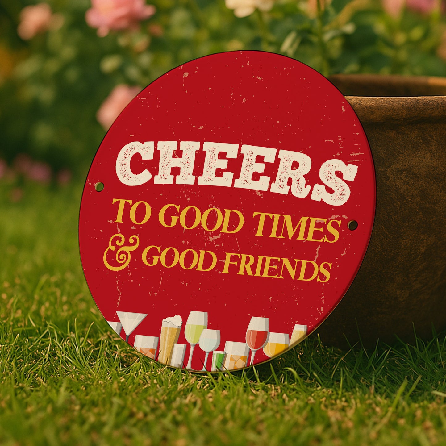 Bar Signs For Home Bar Round Wall Plaque Gift For Men Women