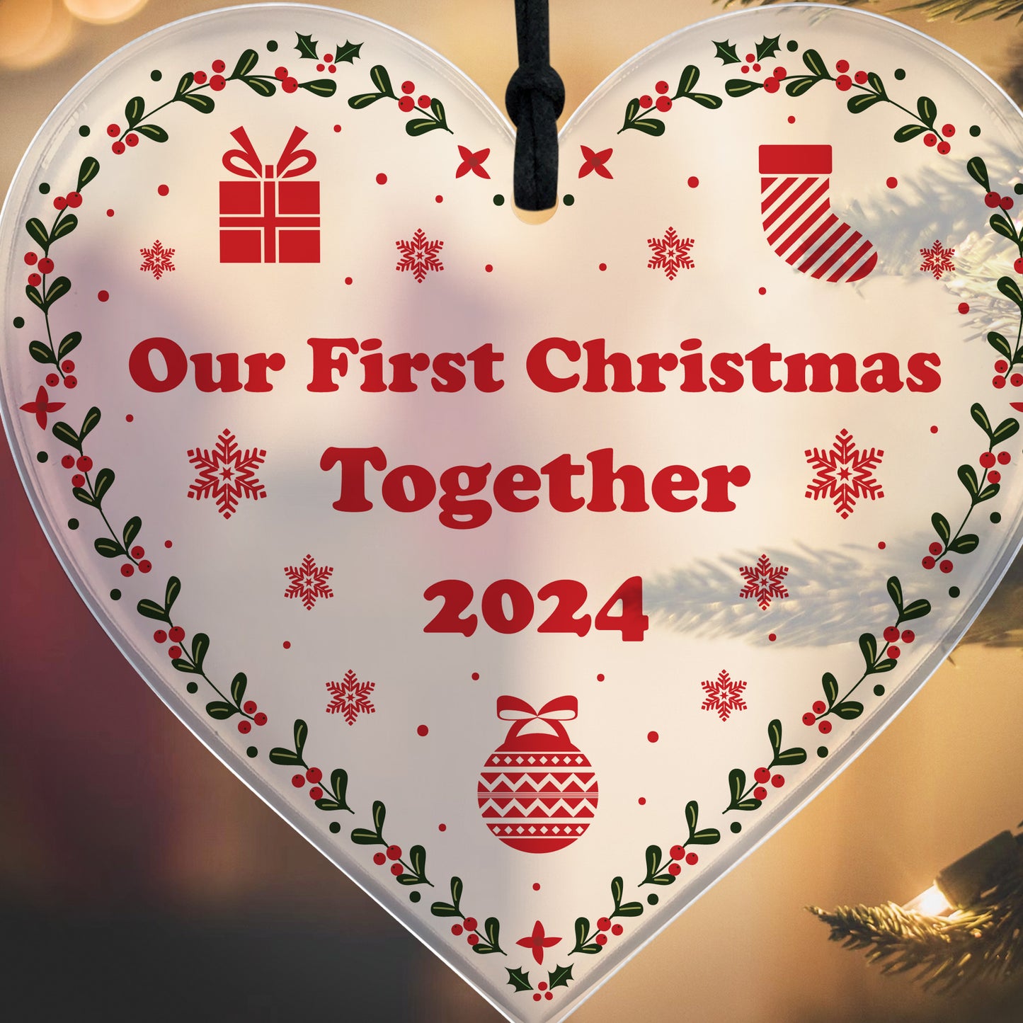 Personalised First Christmas Together Bauble 1st Christmas