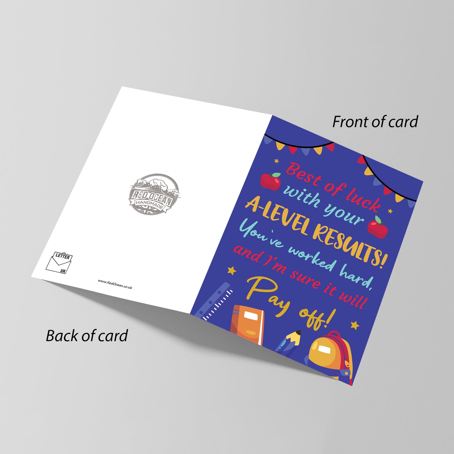 Good Luck With Your A-LEVEL RESULTS CARD For Daughter Son