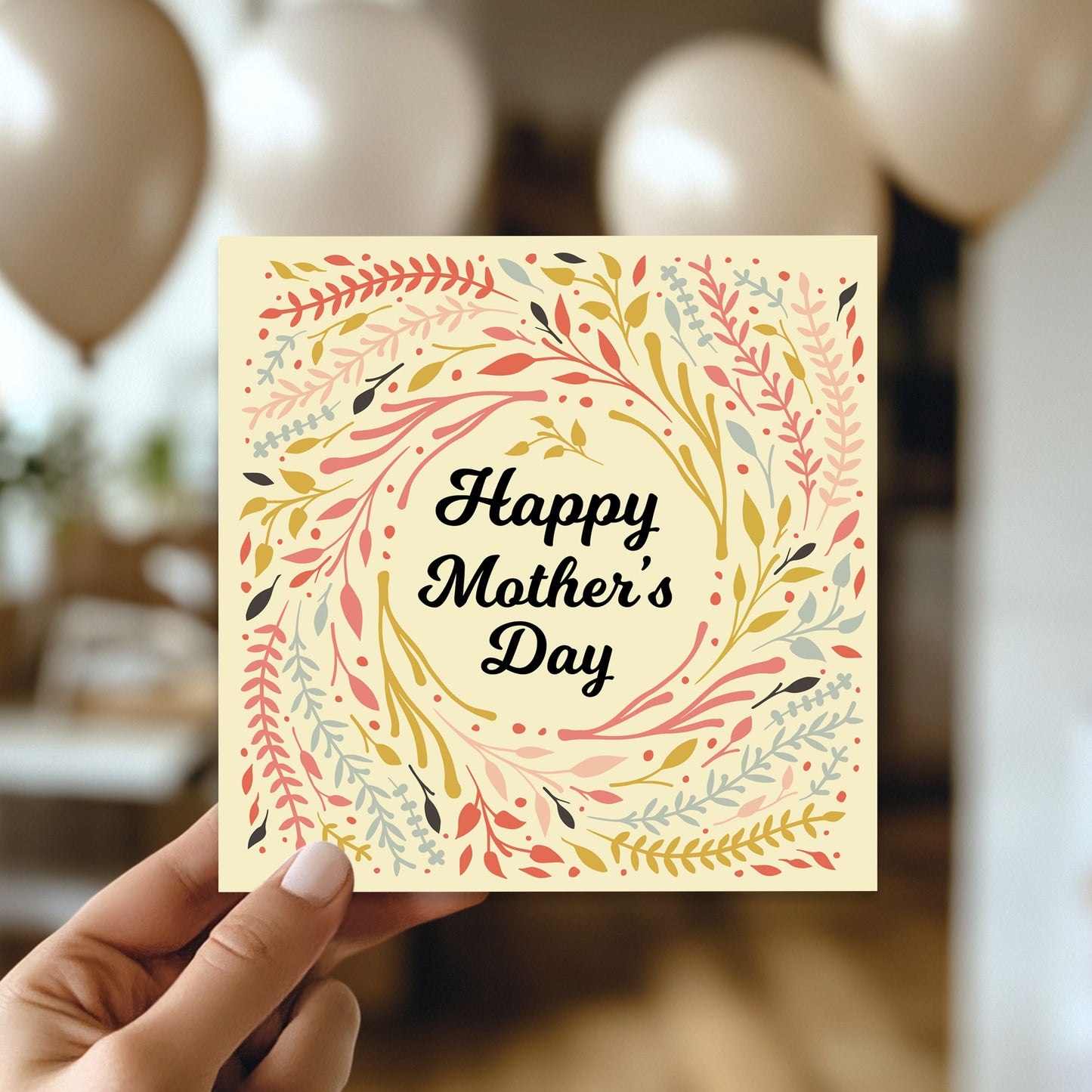 Mothers Day Card For Mum Happy Mother's Day Card 14.5x14.5cm