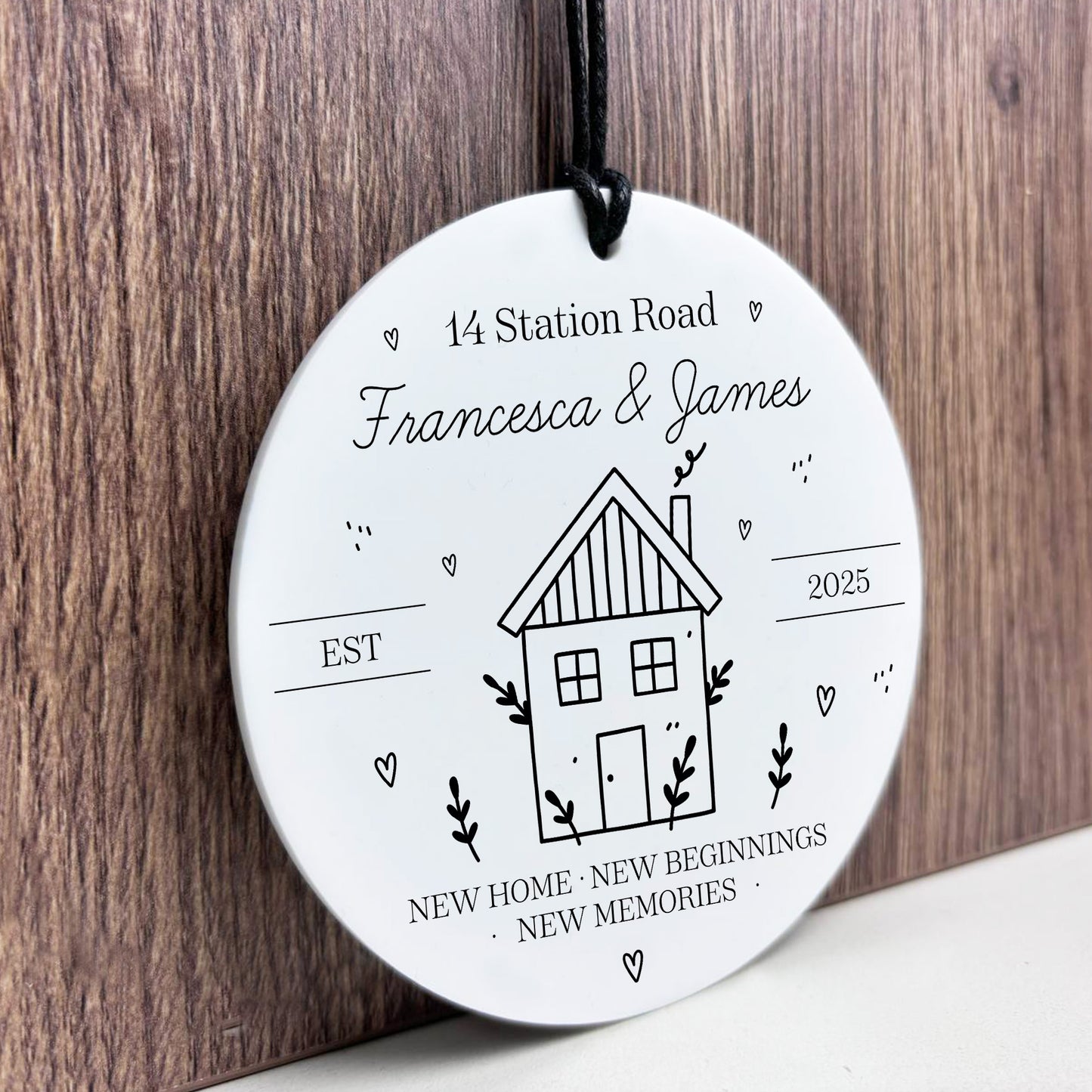 Congratulations New Home Gift For Couple Personalised Plaque