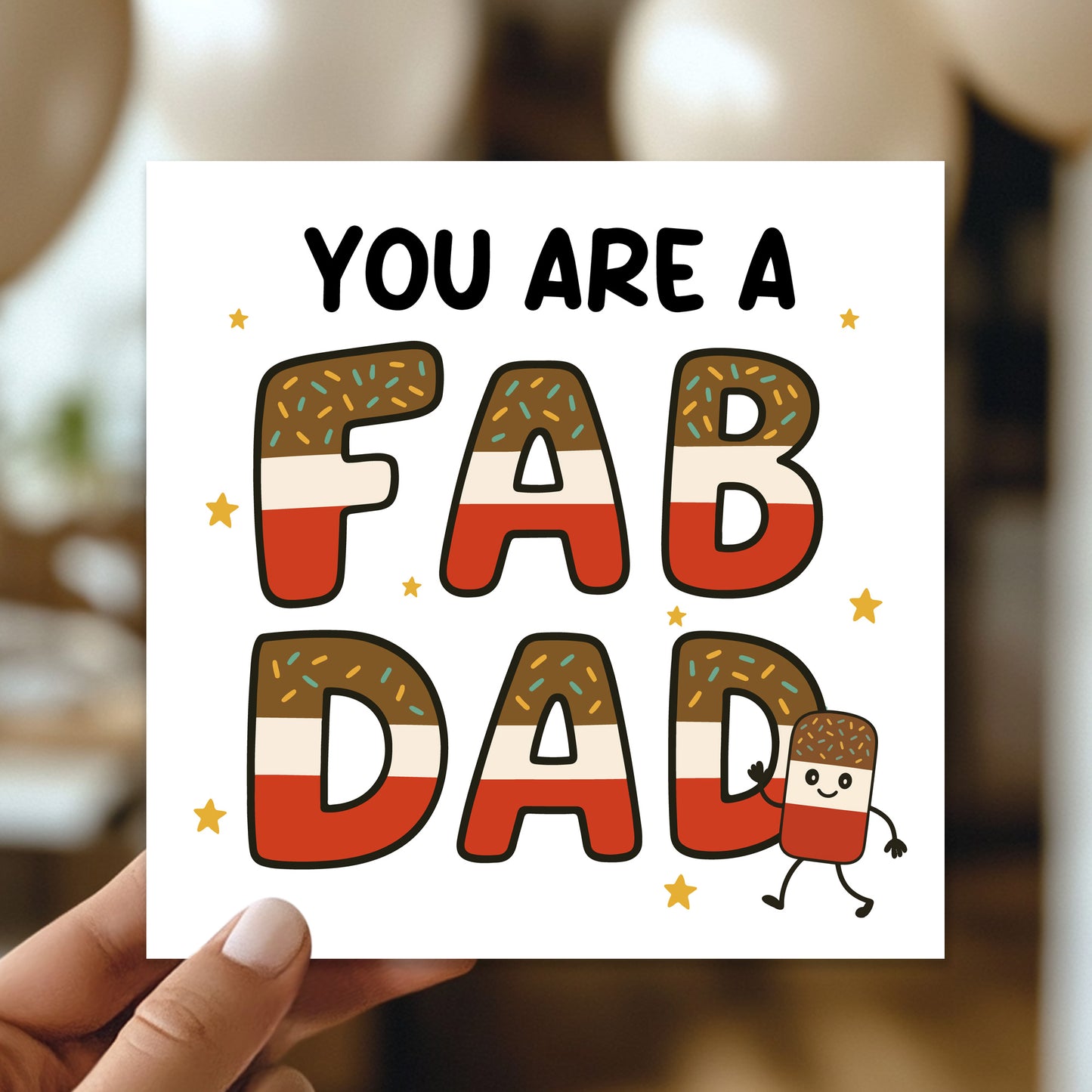 You Are A FAB DAD Card Happy Birthday Card For Dad From Daughter