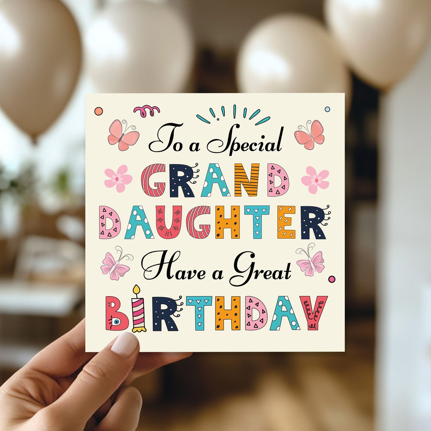 Granddaughter Birthday Card For Granddaughter Age 1 3 5 6 7 8