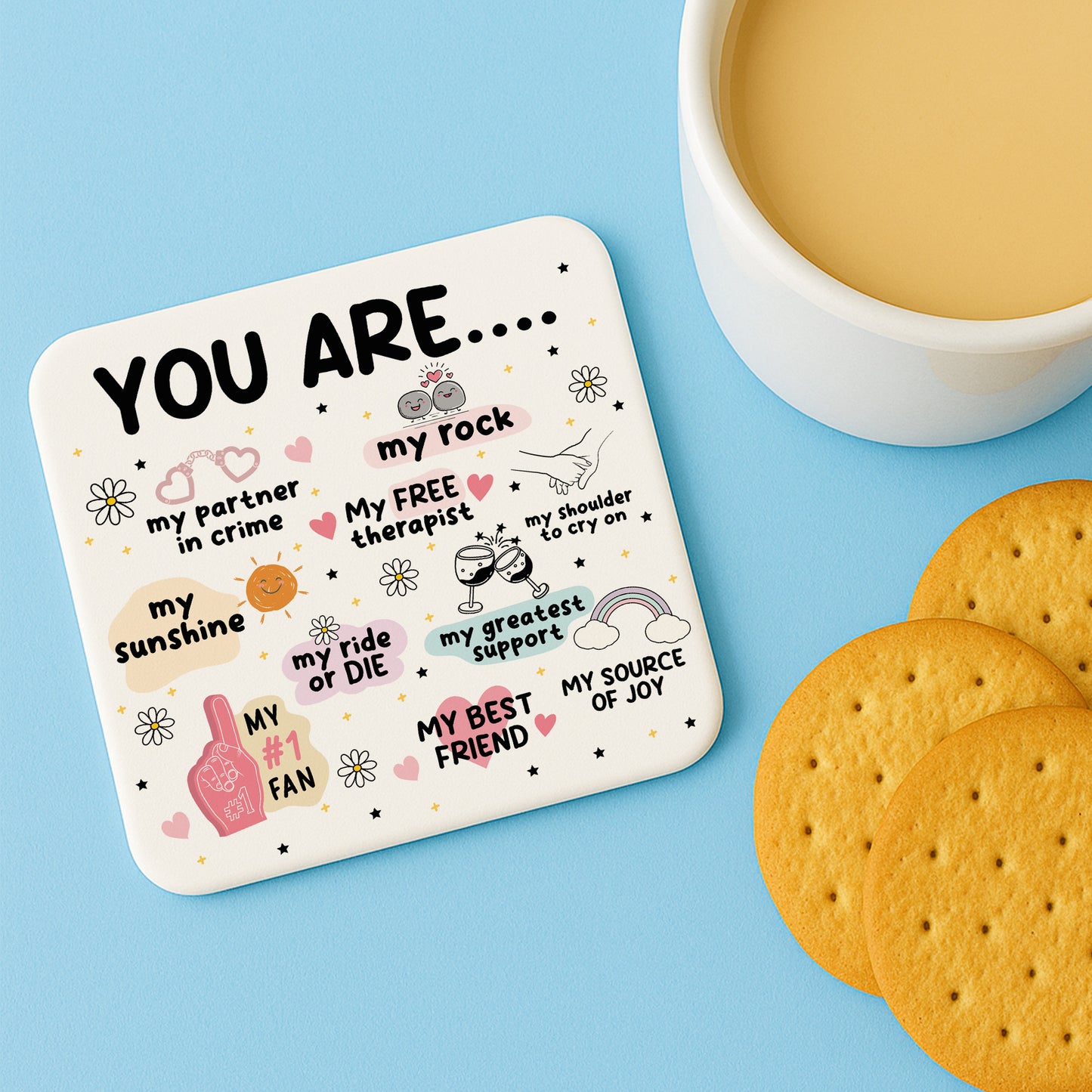 Birthday Gift For Best Friend Bestie Coaster Christmas Gift