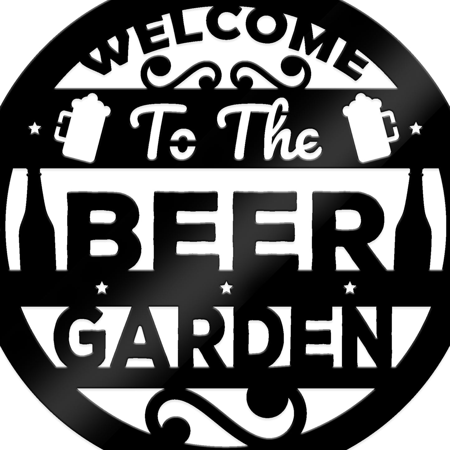 Beer Garden Welcome Signs For Outside Home Bar Pub 23x23cm