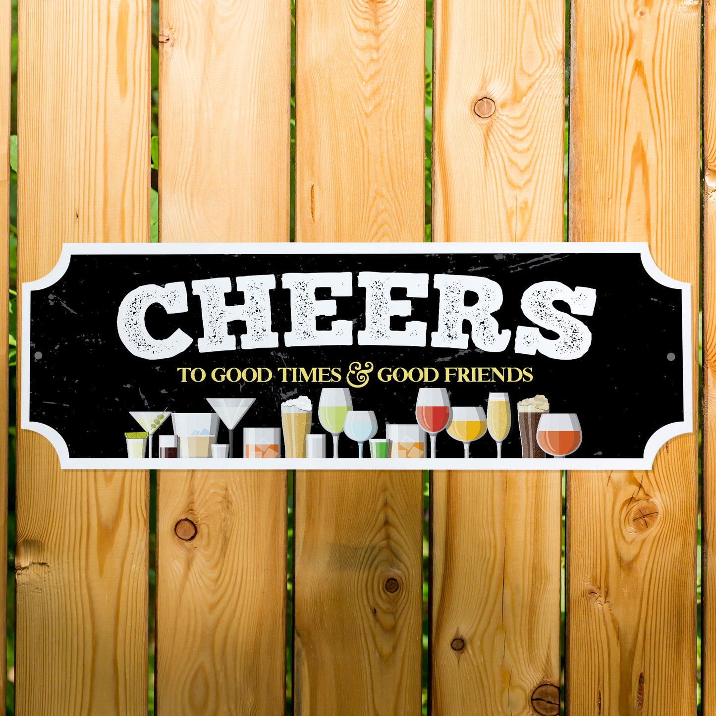 Cheers Plaque Bar Accessories for Home Pub Outside Decoration