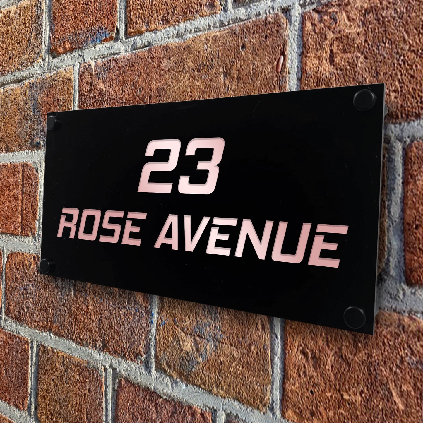 Personalised House Sign Door Number Laser Engraved Address Sign