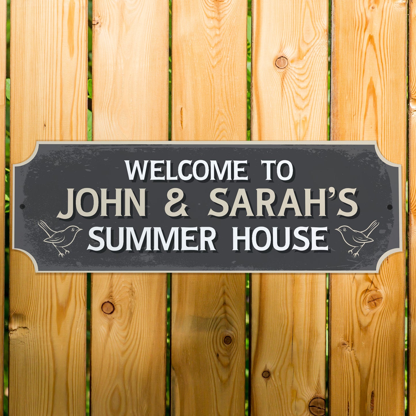 Personalised Summer House Sign Outdoor Wall 30x10cm Garden