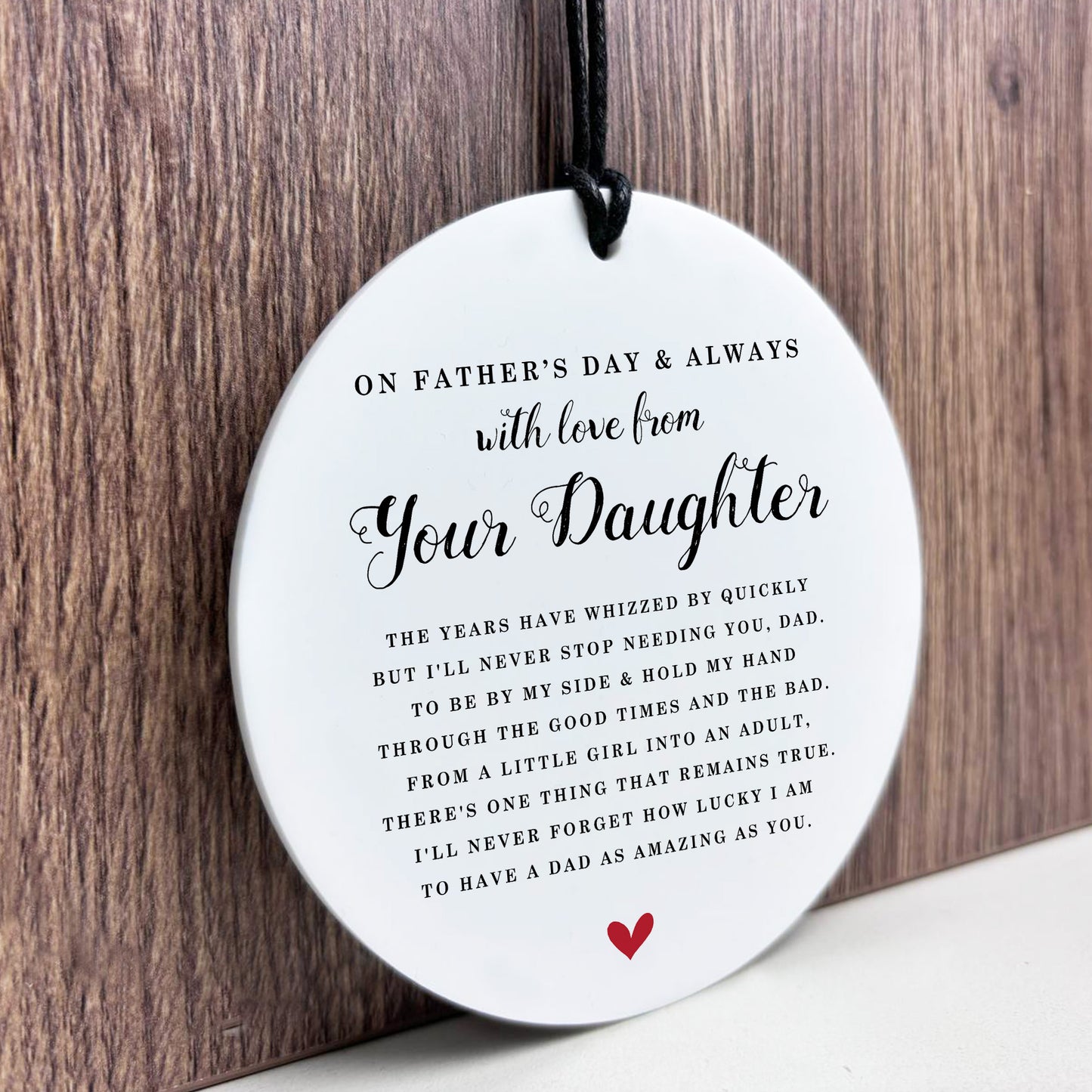 Fathers Day Gift From Your Daughter Hanging Plaque For Dad
