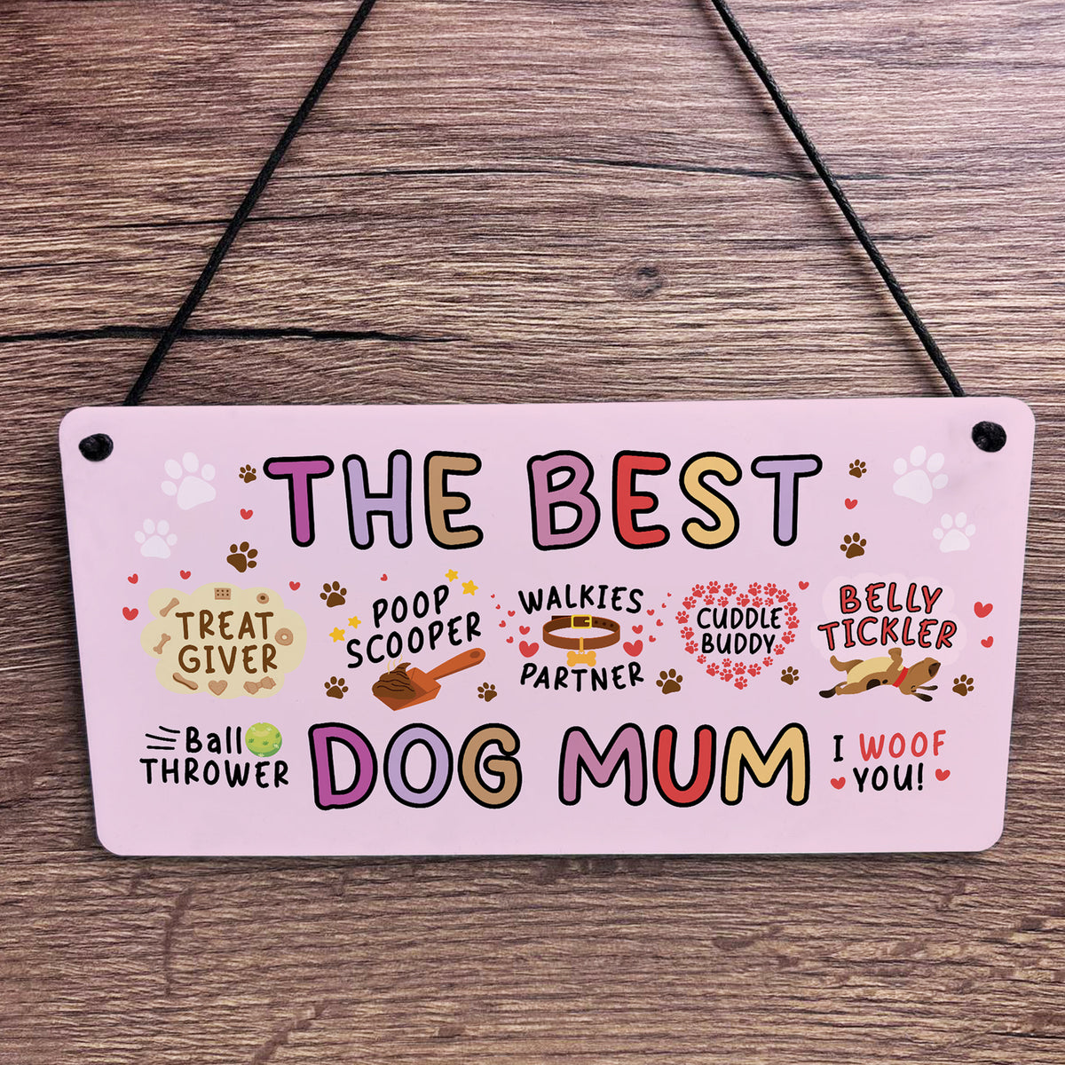 Funny Birthday Christmas Gift For The Best Dog Mum Gift Woof You
