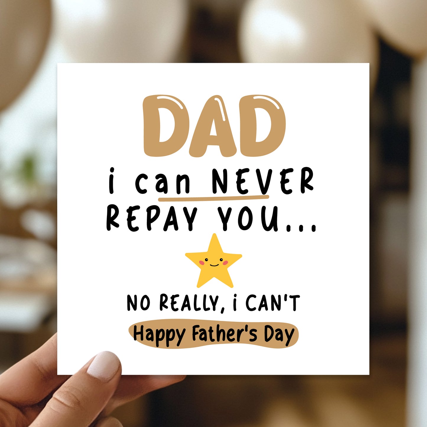 Fathers Day Card Funny For Dad Joke Happy Father's Day Card