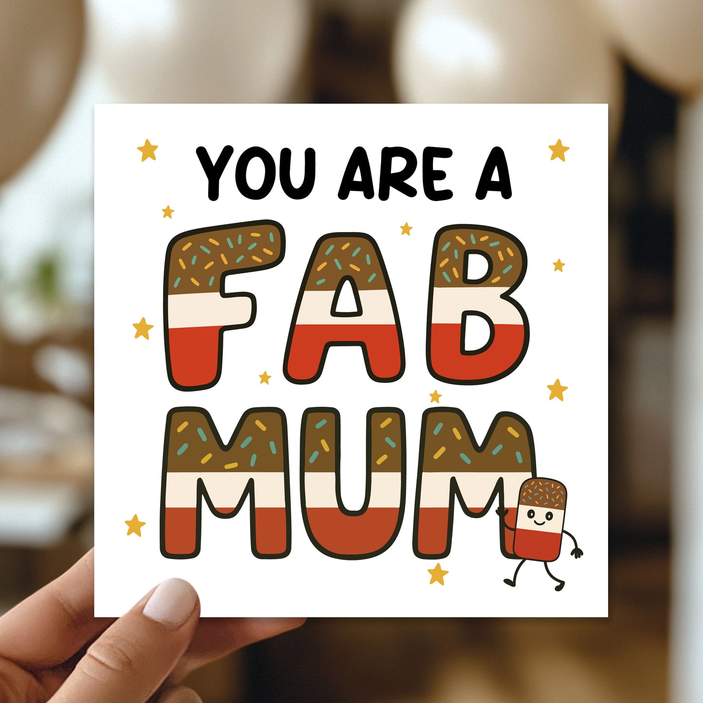 You Are A FAB MUM Card Happy Birthday Card For Mum From Daughter