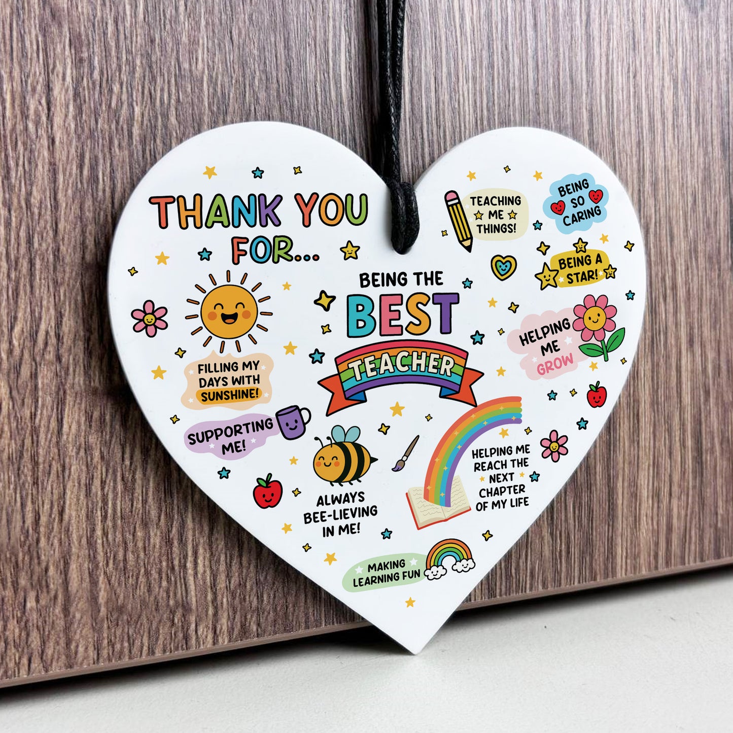 Teacher Thank You Heart Teacher Appreciation Gift For Women