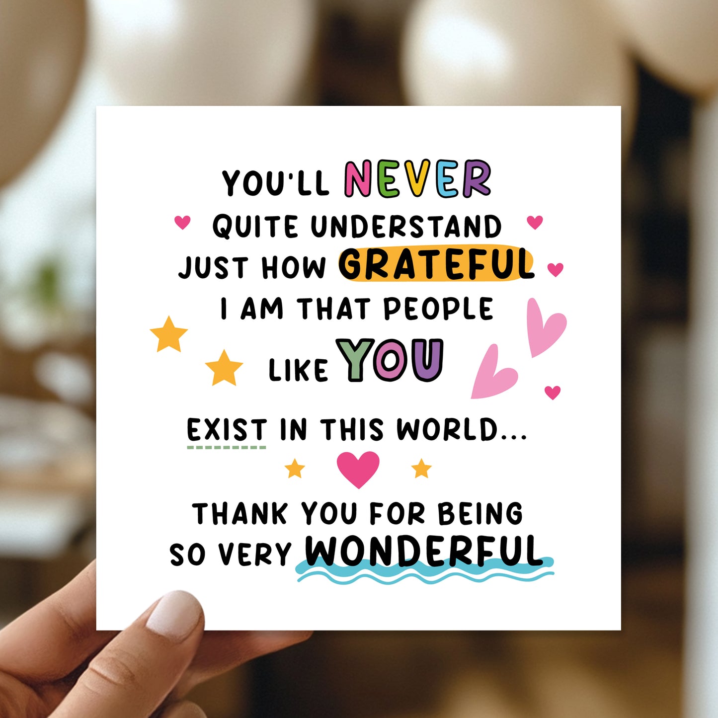 Thank You Card For Teacher Volunteer Colleague Best Friend