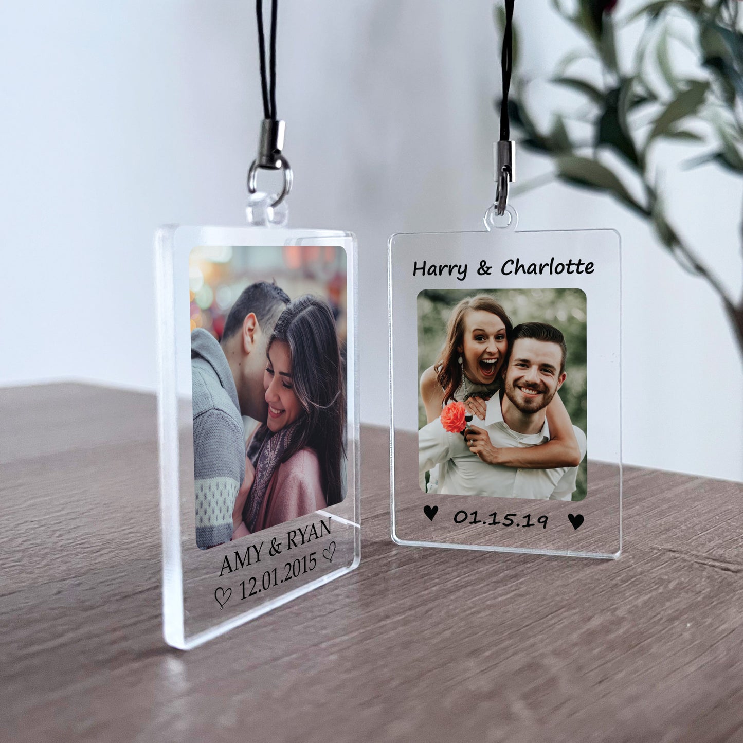 Custom Couple Keychain Personalised Gift For Boyfriend Wife