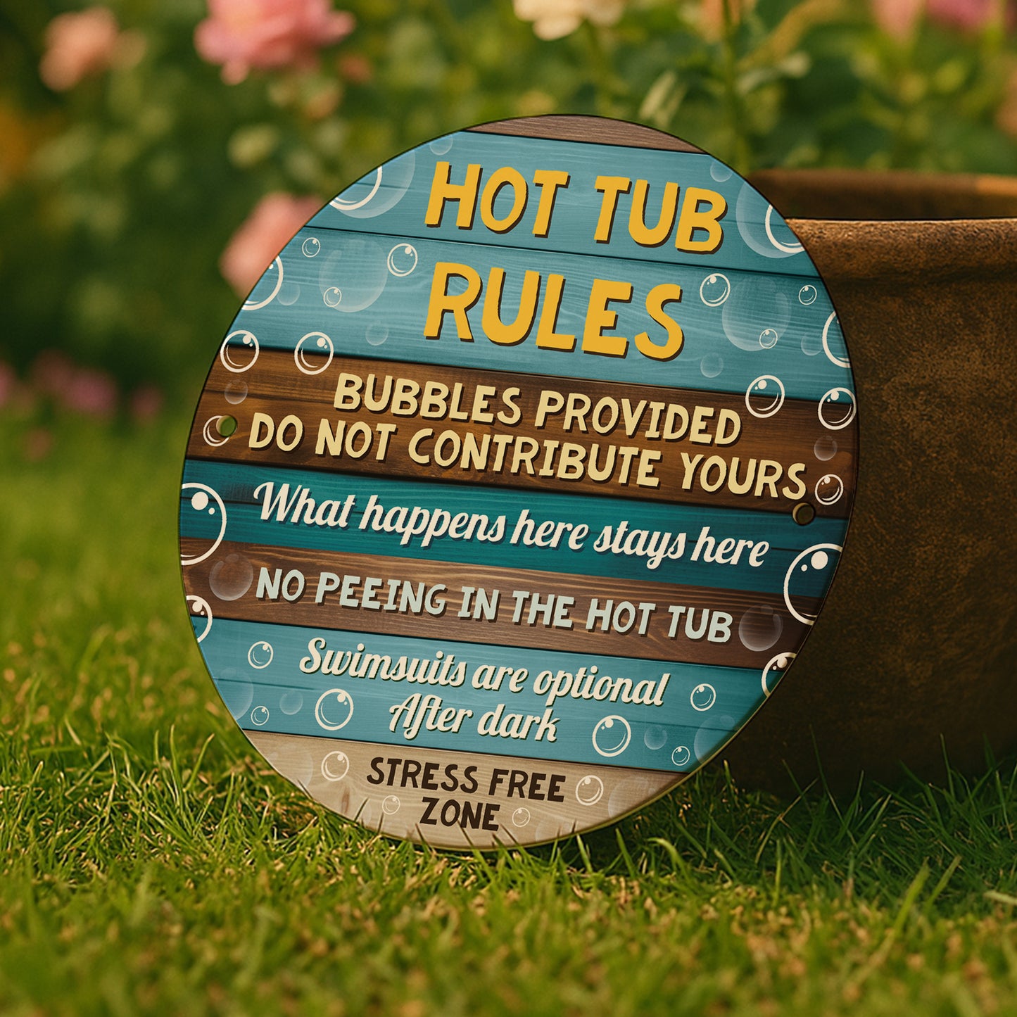 Hot Tub Sign For Outdoor Hot Tub Rules Sign Wall Mounted Sign