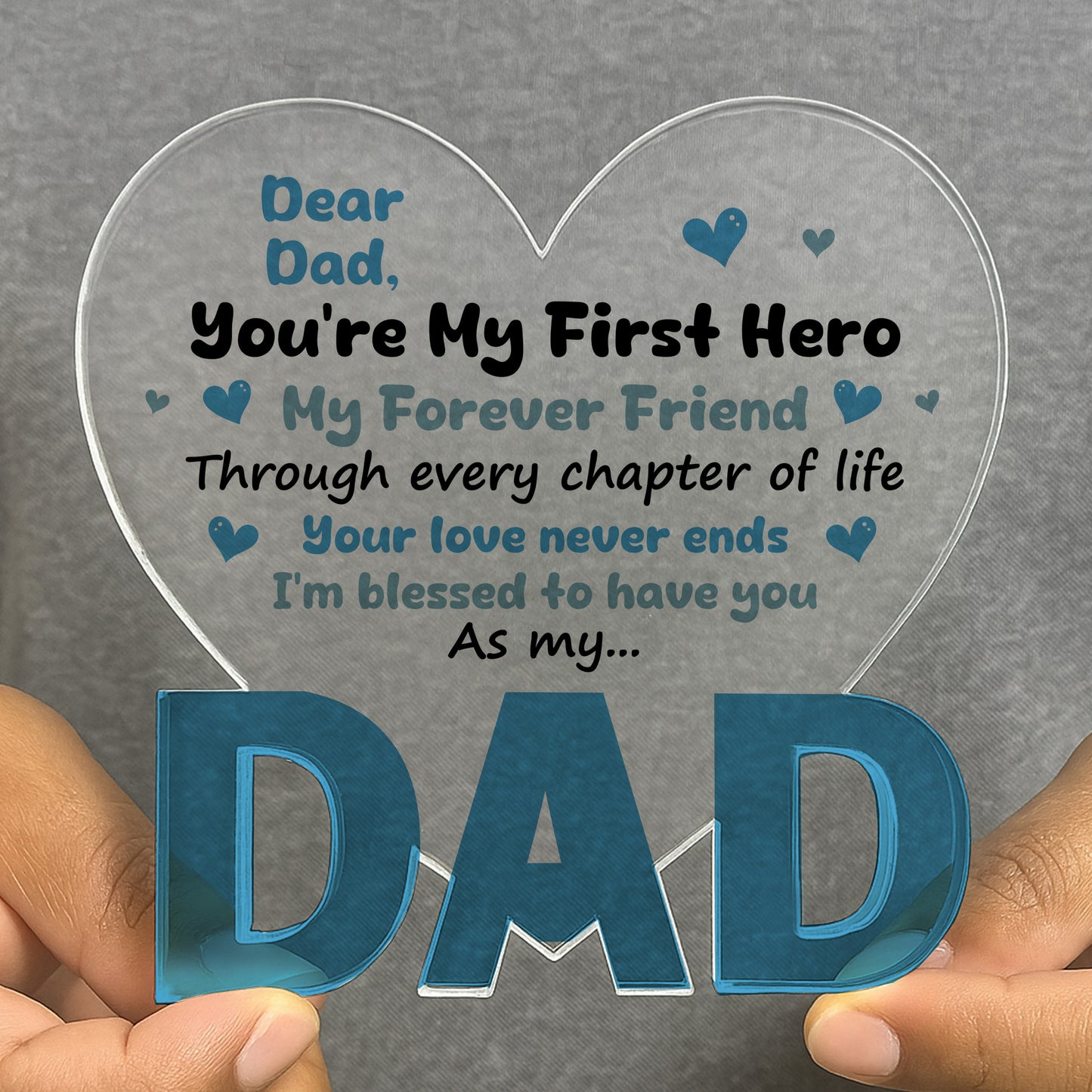 Gifts For Dad Birthday Gifts Acrylic Plaque MY HERO Dad Gift