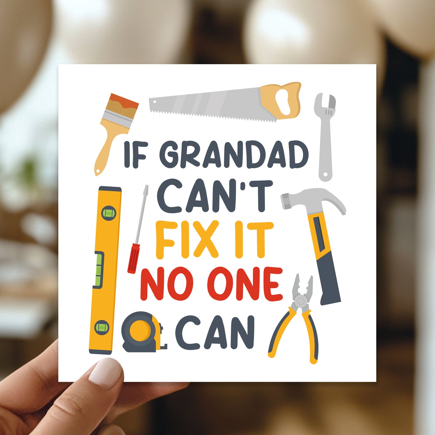 Funny Birthday Card For Grandad Cant Fix It No One Can Card