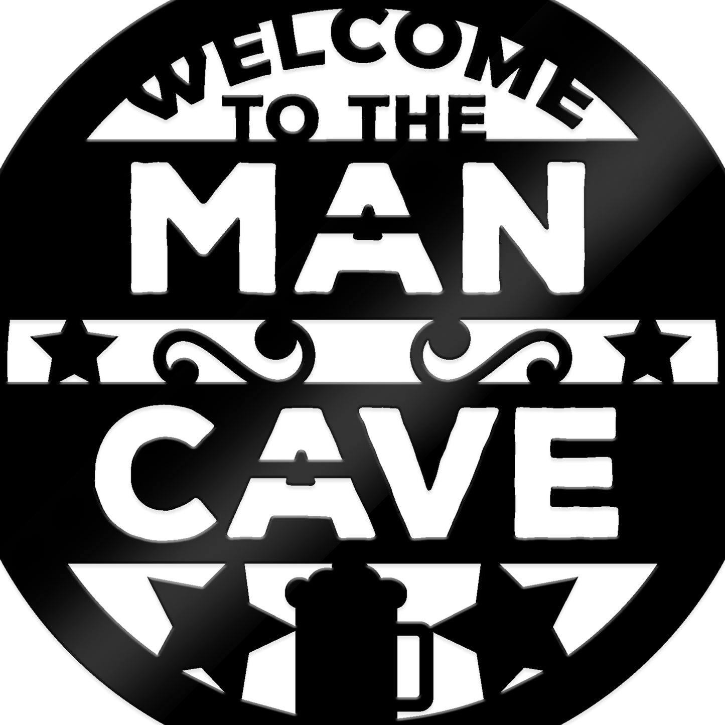 Man Cave Sign Plaque For Garage Workshop Garden Shed 35x35cm