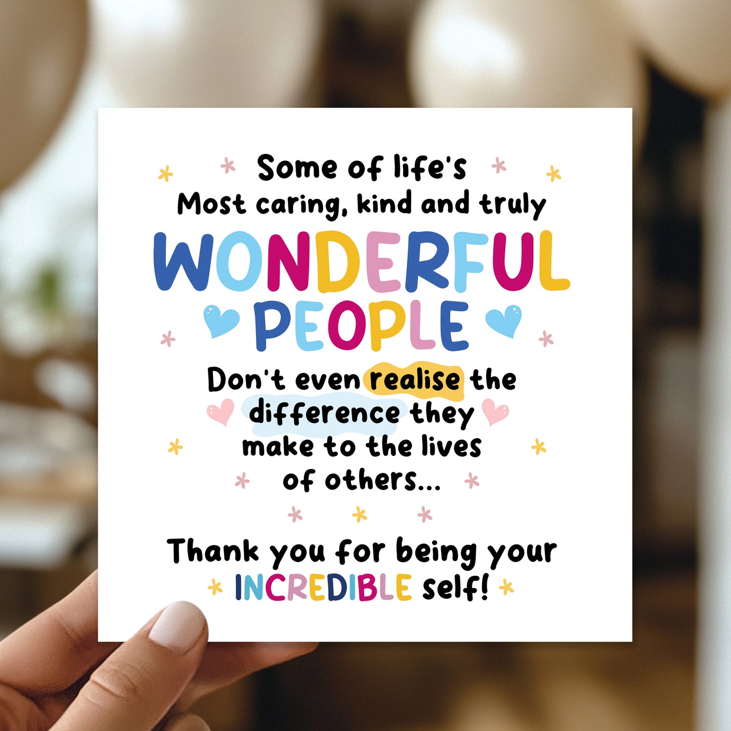 Thank You Card Appreciation Card Volunteer Friend Nurse Midwife