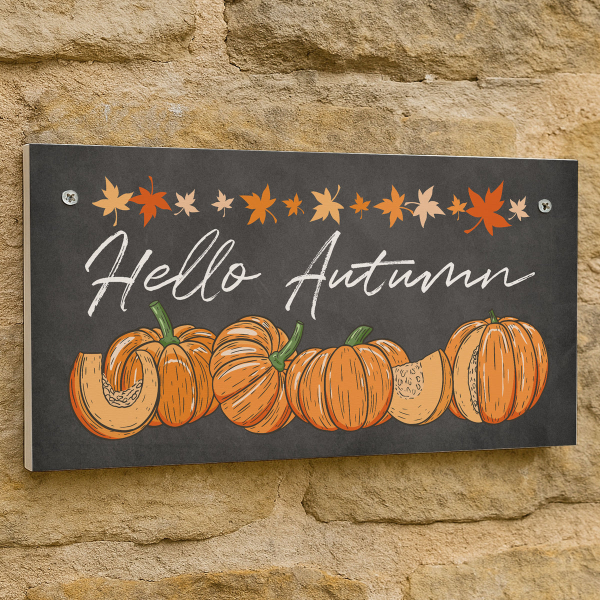 Hello Autumn Hanging Plaque Autumn Decorations Autumnal Decor
