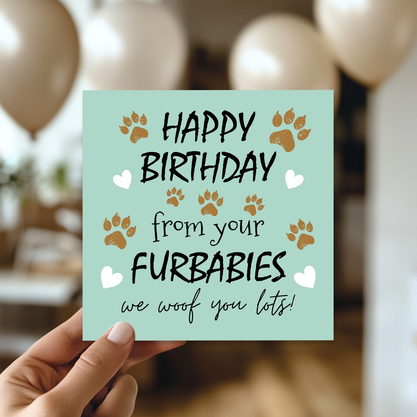Funny Birthday Card From The Dog Card From Your Furbabies