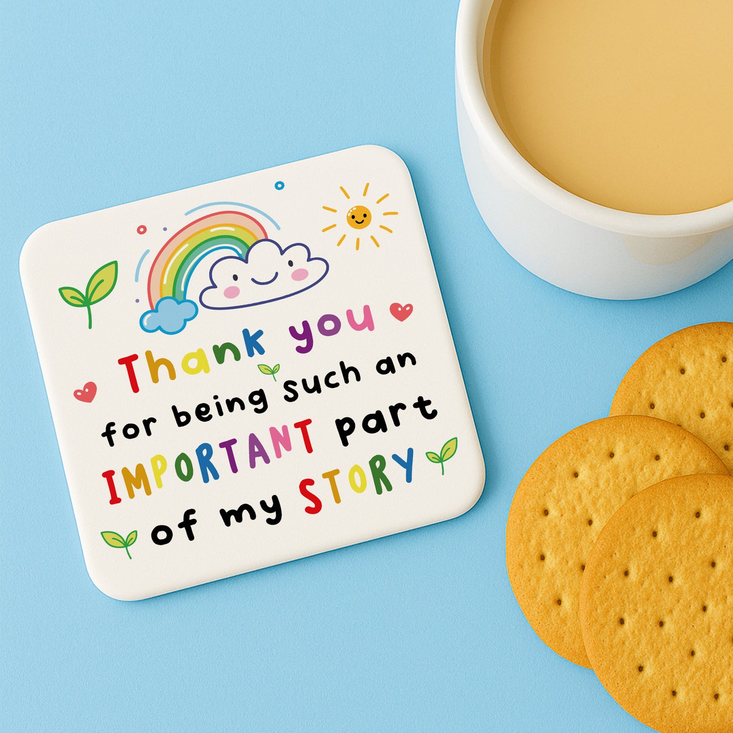 Thank You Gift Teacher Coaster Important Part Of My Story
