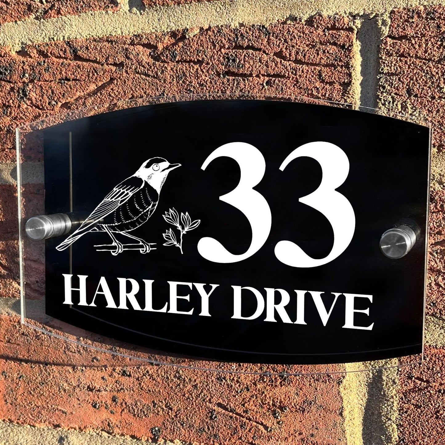 Contemporary House Sign Plaque Door Number Home Address