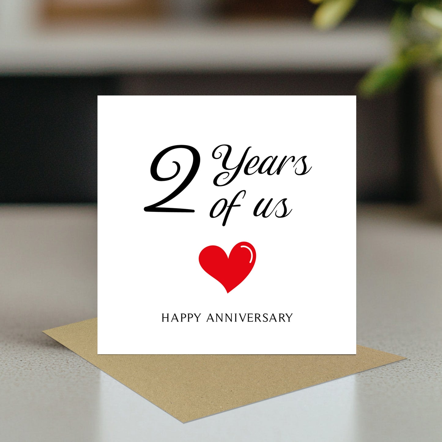 2nd Anniversary Present Gift Set Plant Pot and Card Second