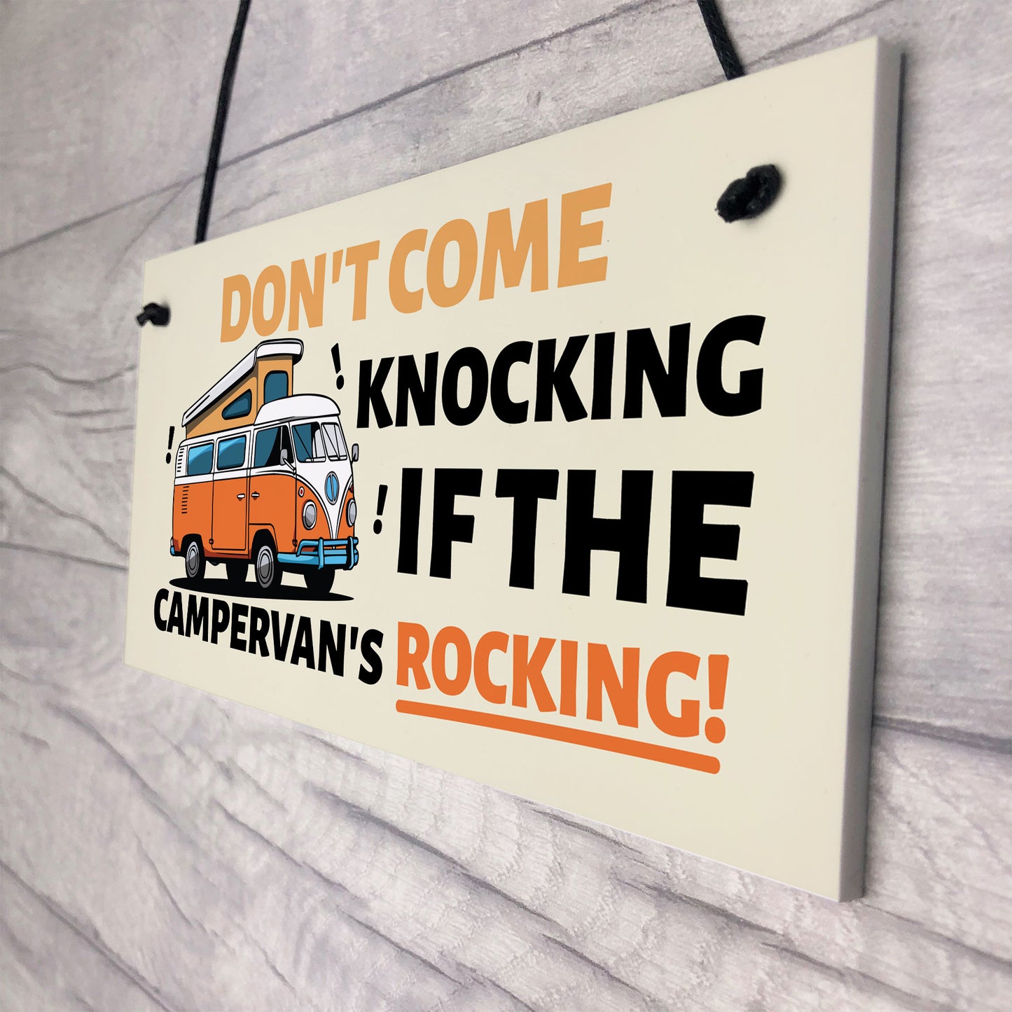 Novelty Campervan Sign FUNNY Campervan Plaque Travel Door Plaque