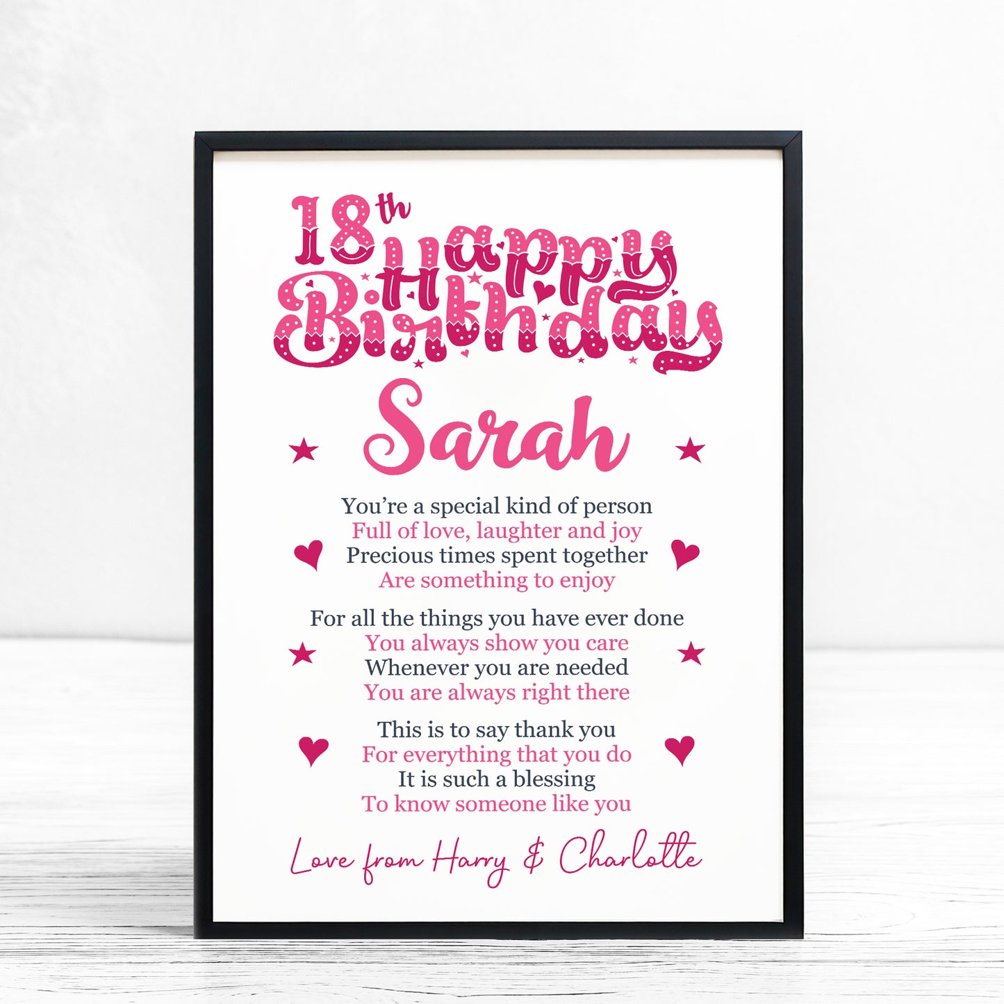 PERSONALISED 18th Birthday Gifts For Her Gift For Daughter