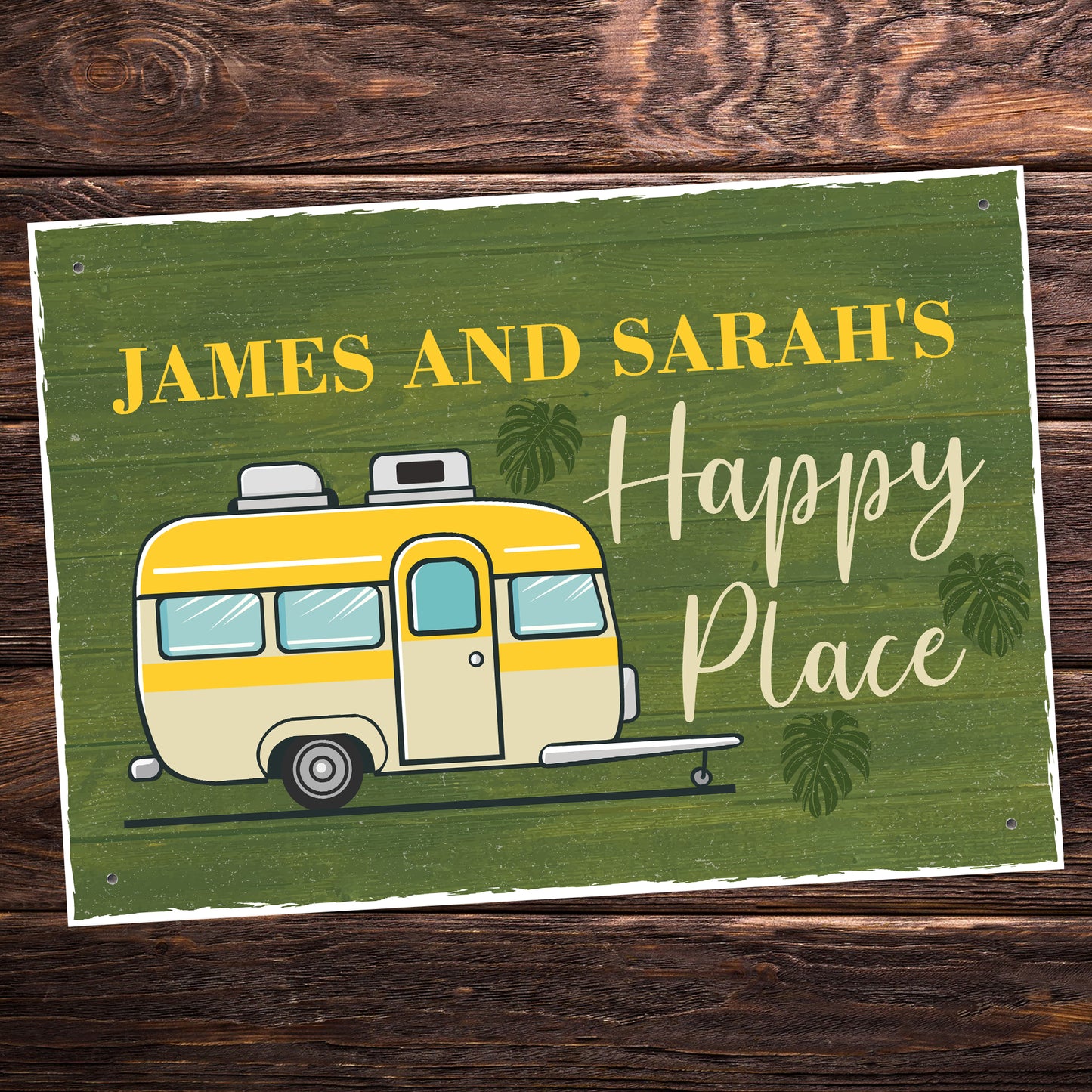 Gift For Caravan Personalised Caravan Sign Happy Place Sign