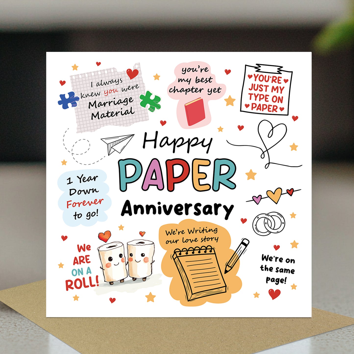 1st Anniversary Gift Set Plant Pot Card First Anniversary