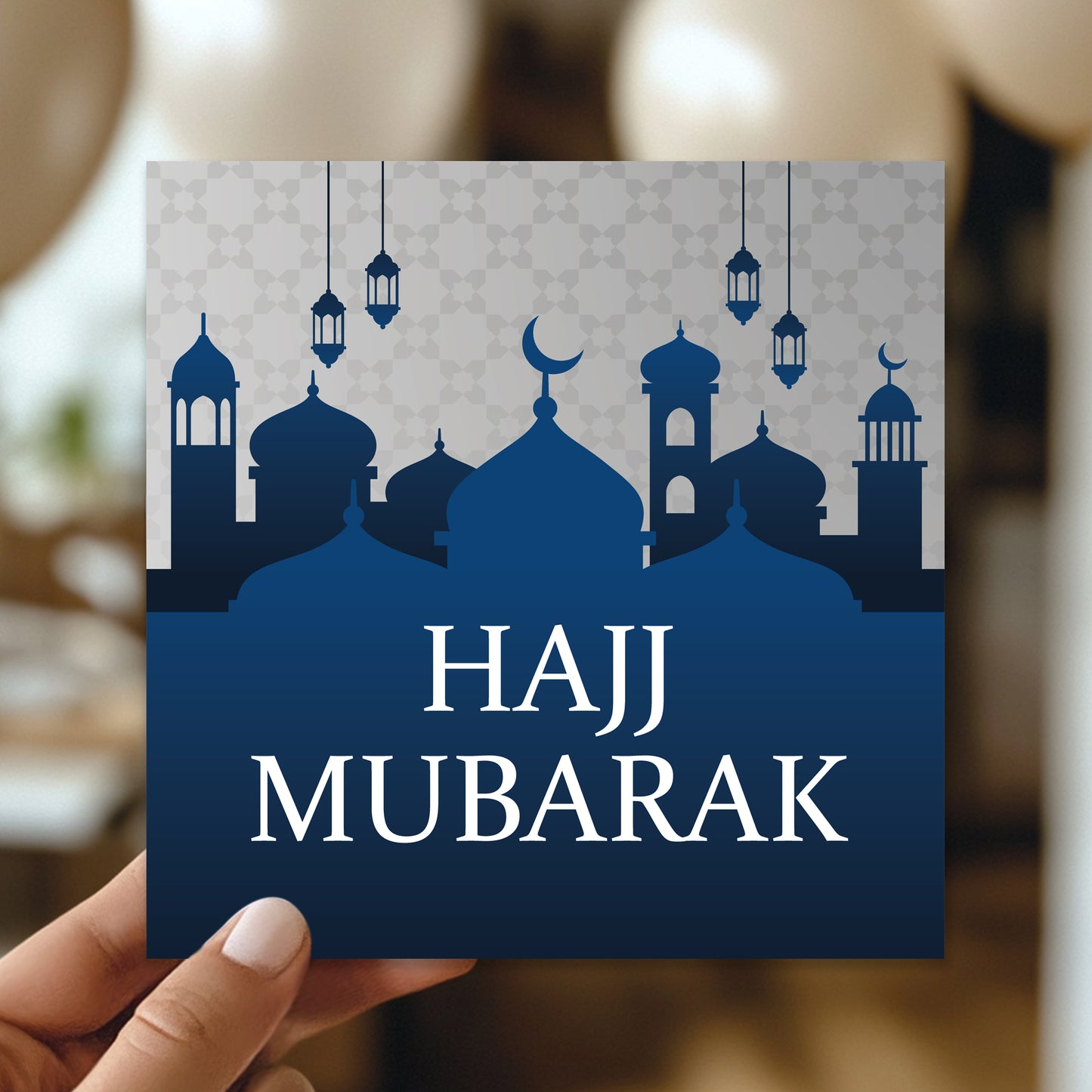 Hajj Mubarak Blessings Card Dua Kaaba Muslim Islamic Cards