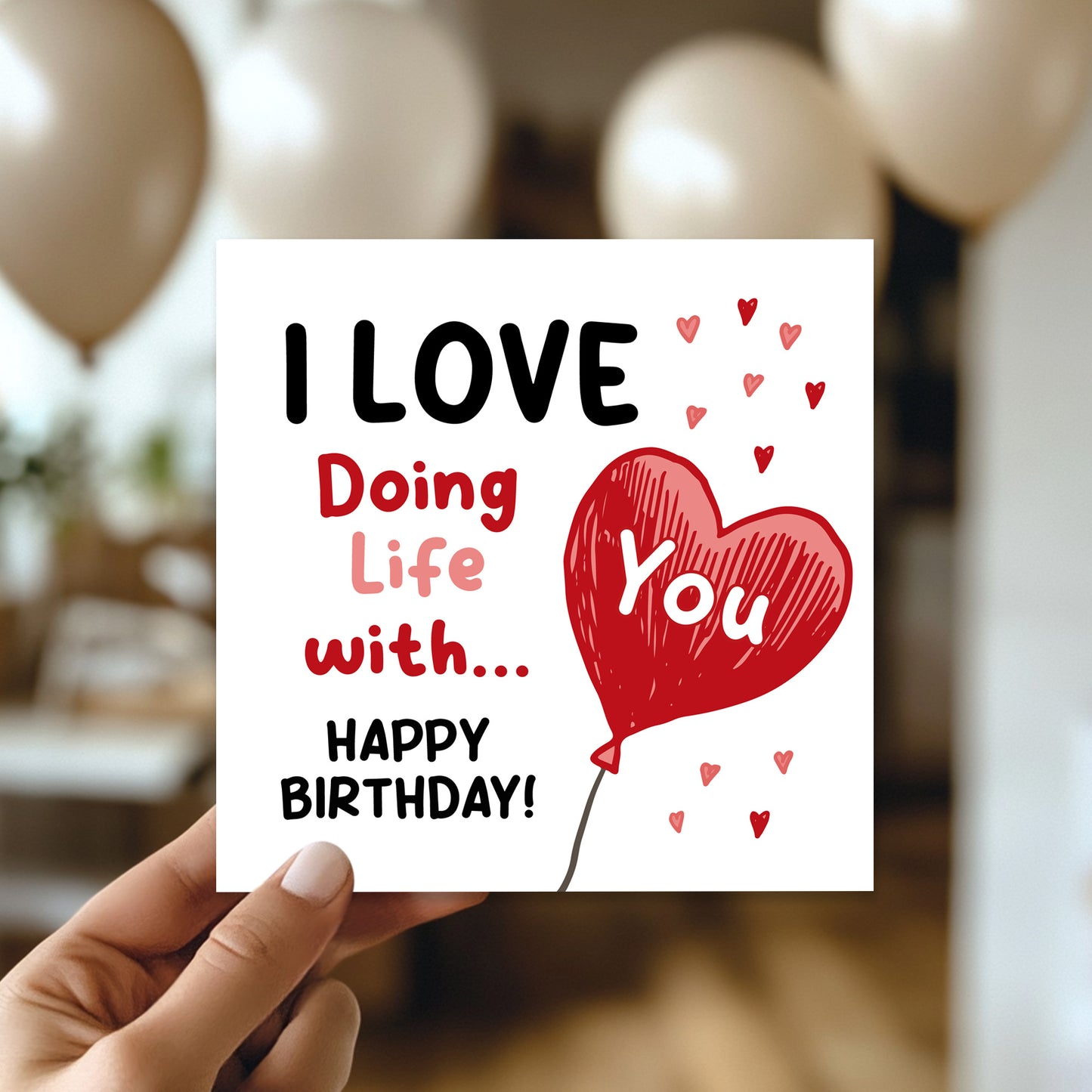 Birthday Card Love Doing Life With You Cute Birthday Card