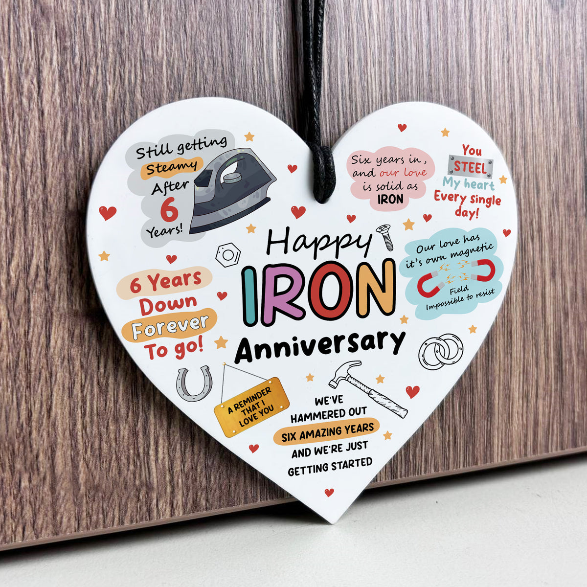 Funny 6th Anniversary Gift Wood Anniversary Gifts For Husband