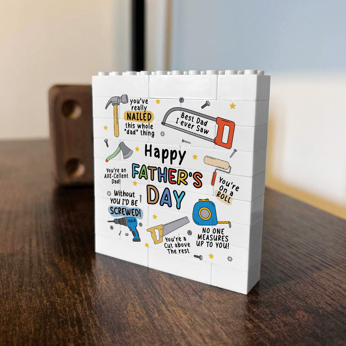 Cute Gift For Dad For Fathers Day Best Daddy Gift Brick Block