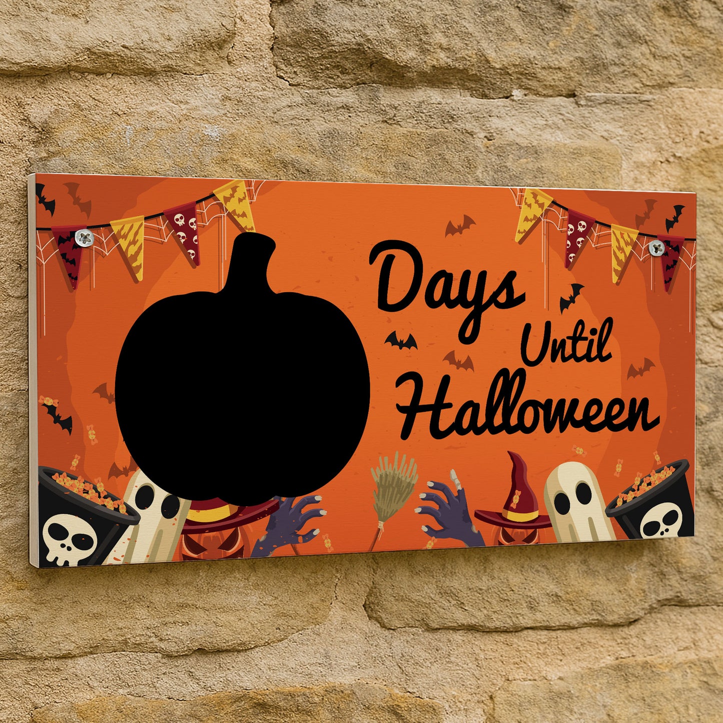 Halloween Countdown Decoration Sign Days Until Halloween