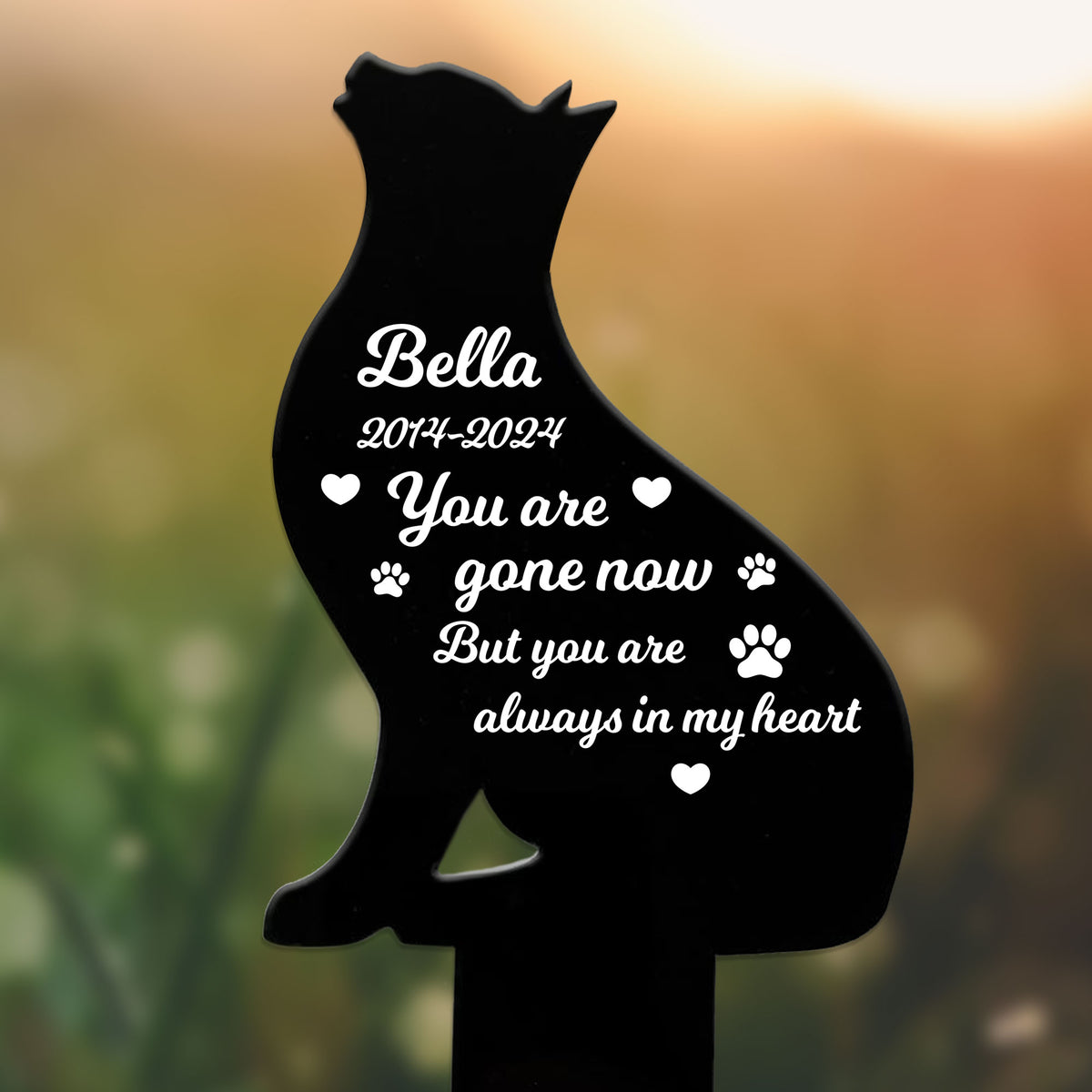 Custom Cat Memorial Stake Cat Memorial Plaque with Stake