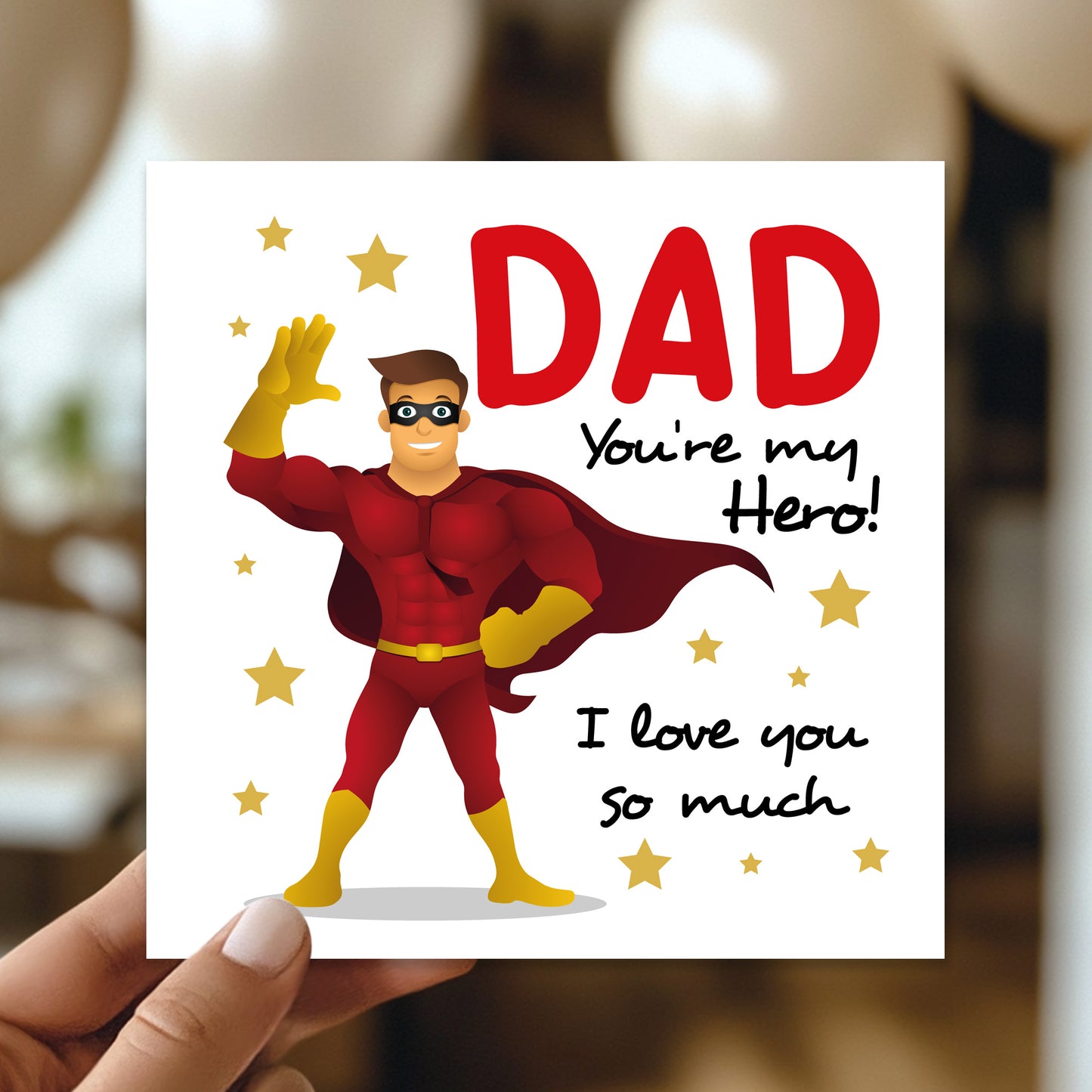 Dad Superhero Card For Father's Day Birthday Novelty Card