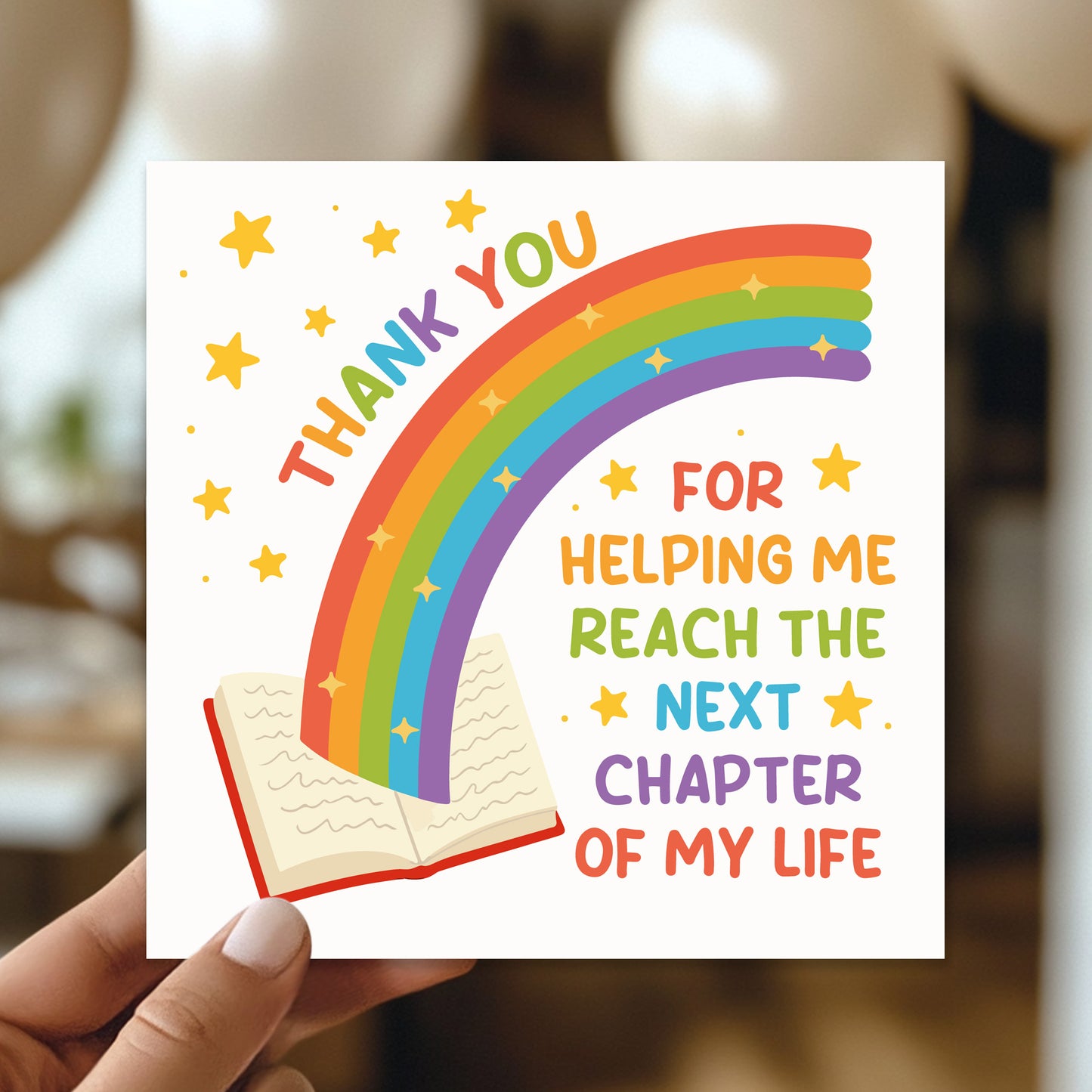 Beautiful Thank You Card For Teacher Appreciation Card