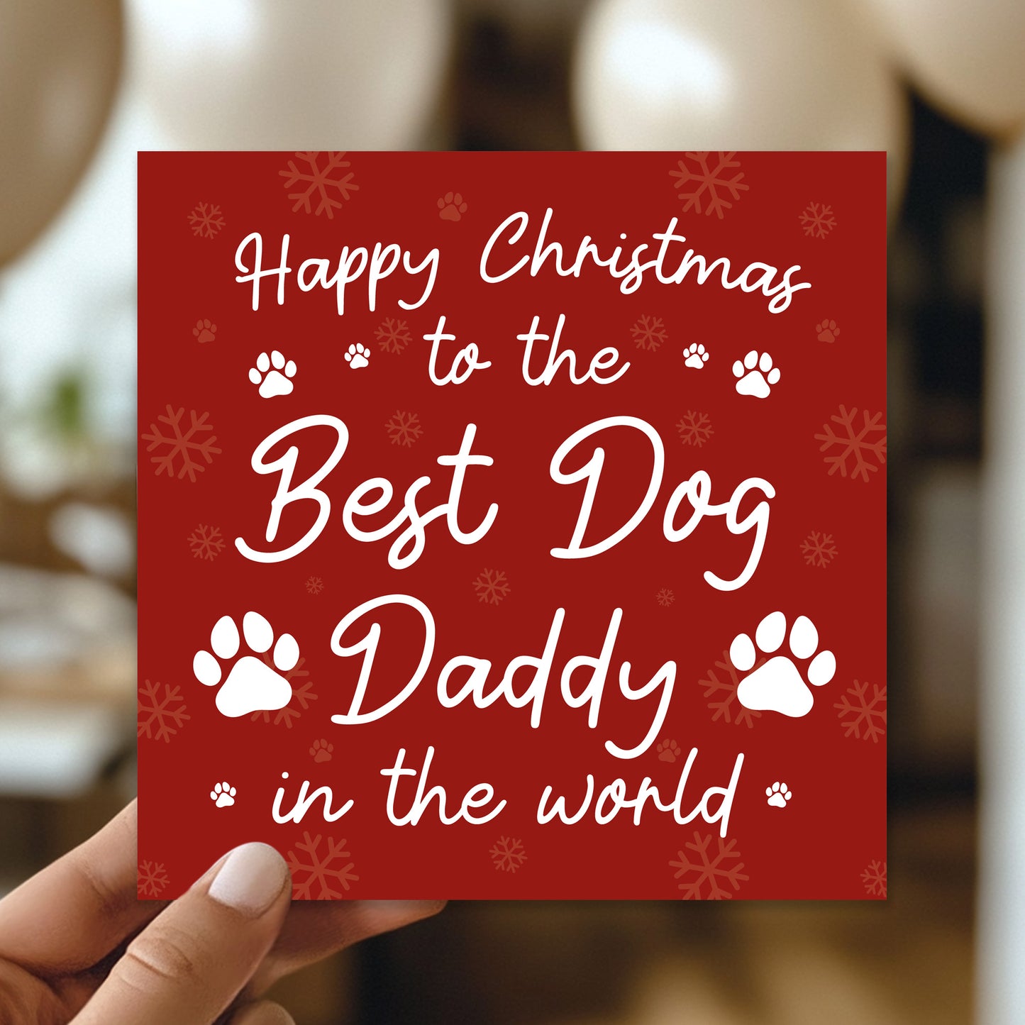 Happy Christmas To The Best Dog Daddy Card From The Dog Puppy