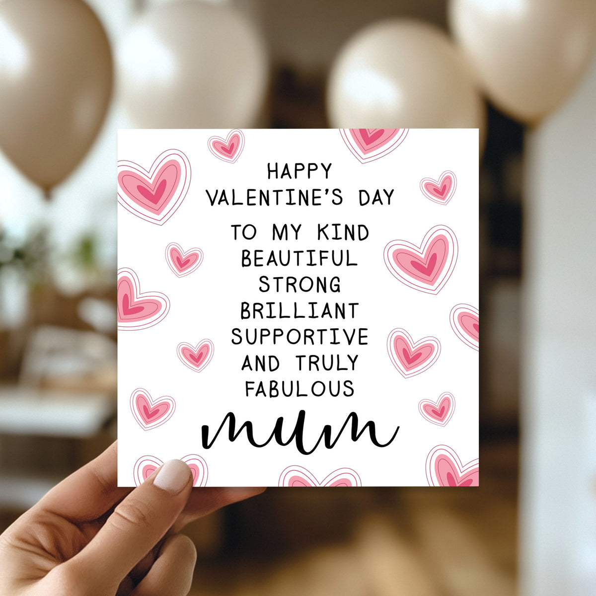 Valentines Card For Mum, Mum Valentine Card, Mum Valentines Card