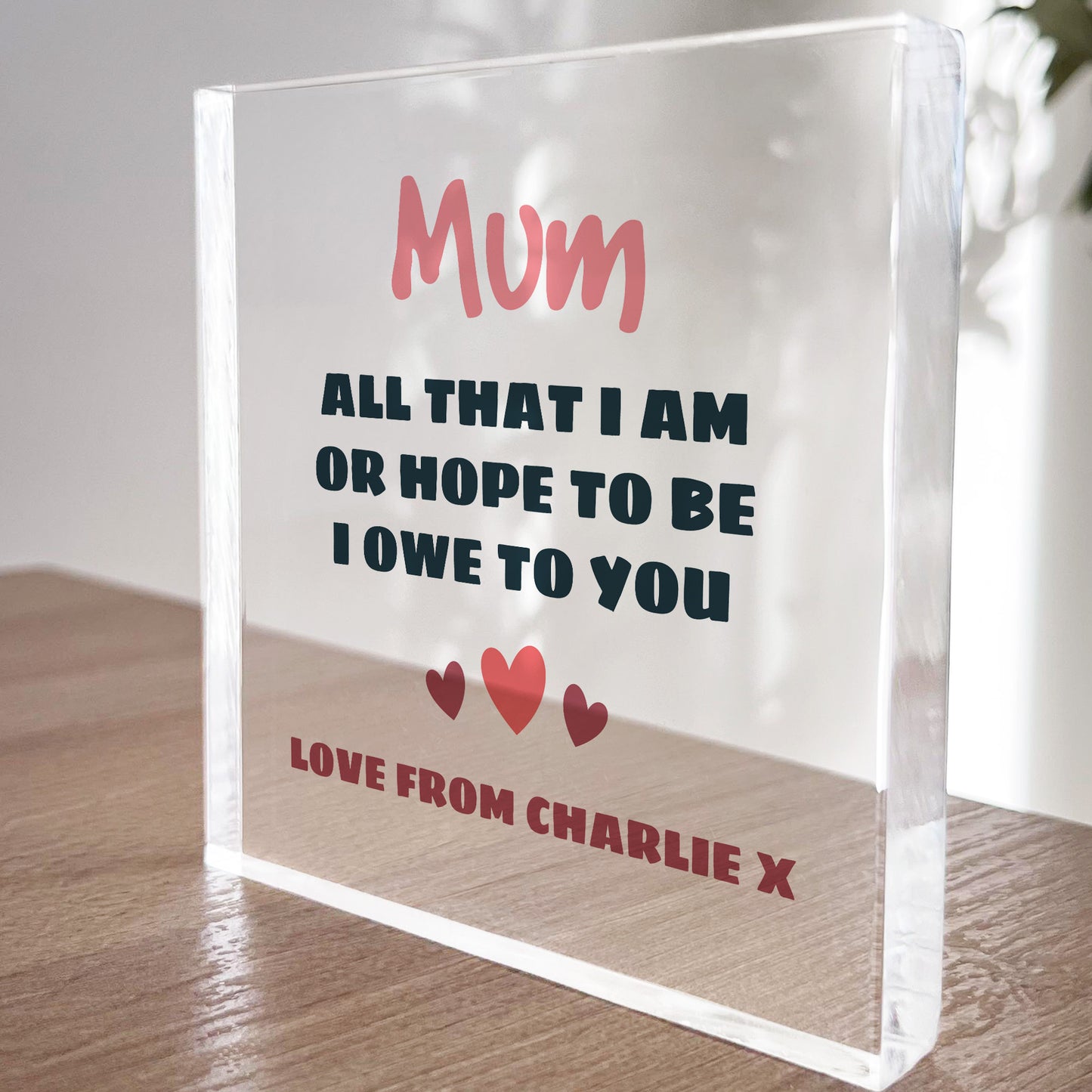 THANK YOU GIFT For Mum On Mothers Day Birthday Personalised