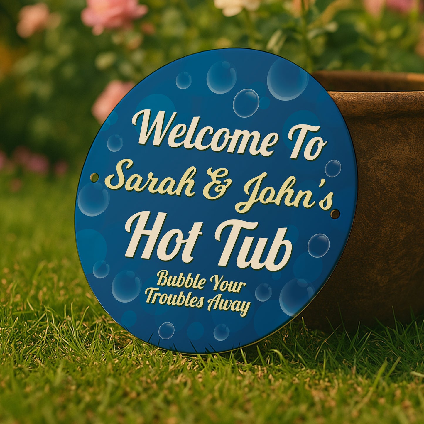 Personalised Welcome To Hot Tub Sign Wall Mounted Signs