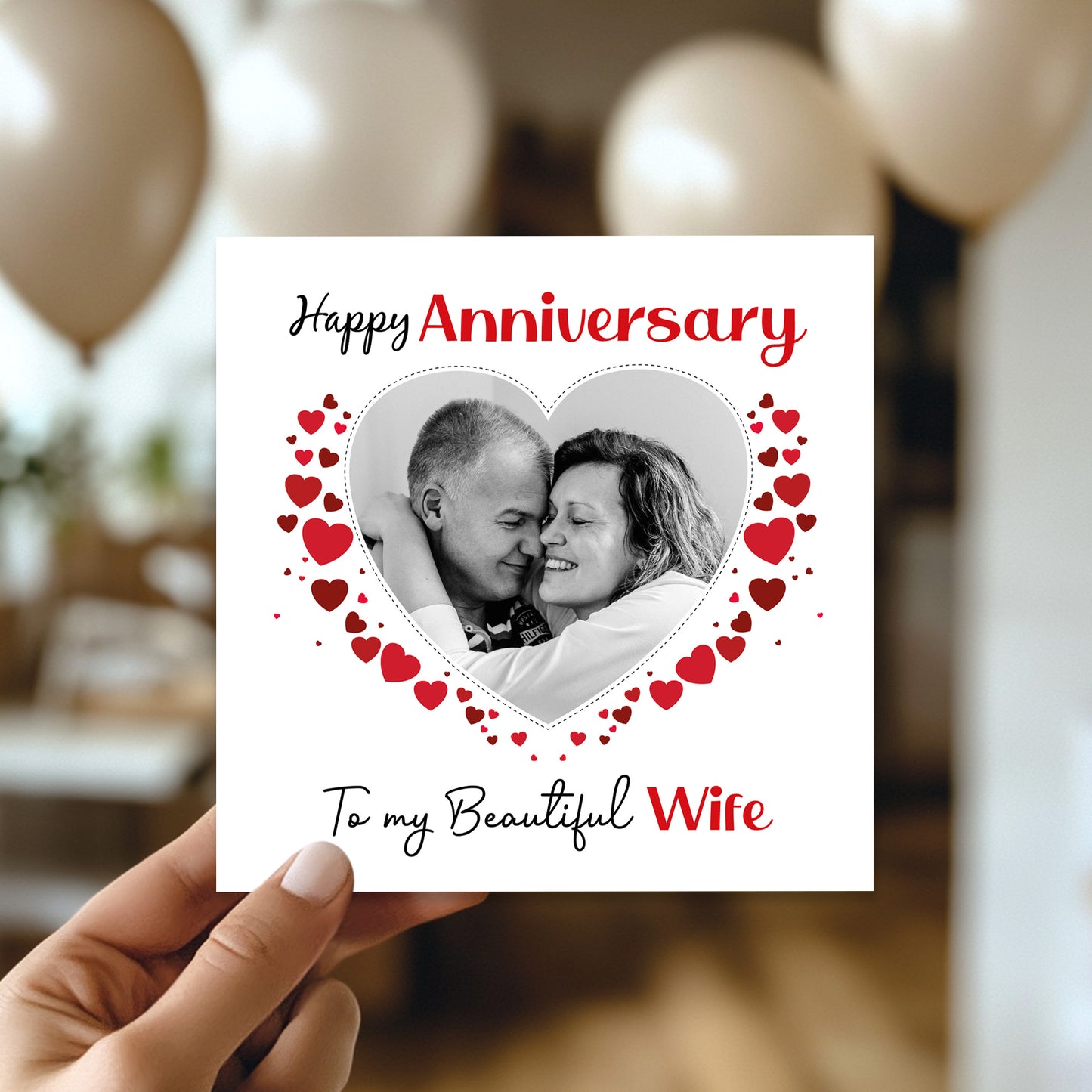 Anniversary Personalised Photo Anniversary Card To My Wife