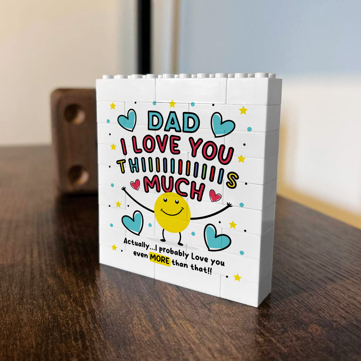 Dad Gift Building Block Puzzle Gift Love You This Much Gift